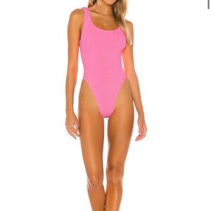 Hunza G classic square neck one piece - bubblegum